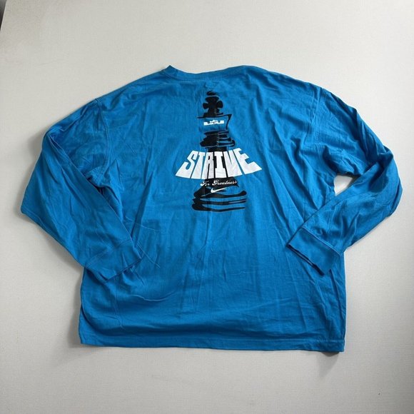 NIKE LeBron James‎ Max90 Longsleeve Strive For Greatness Sweatshirt DV9722-446 L - Picture 1 of 10